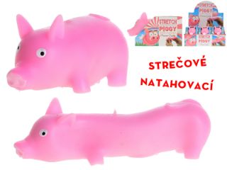 Obrázek z Prasátko strečové natahovací 10cm v krabičce (12) 